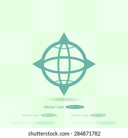 Globe earth vector icon