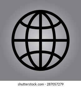Globe earth vector icon