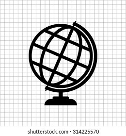 Globe earth - vector icon