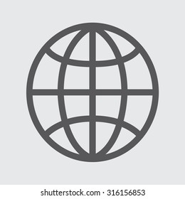 Globe earth vector icon