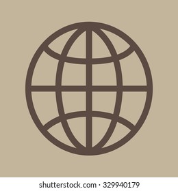 Globe earth vector icon