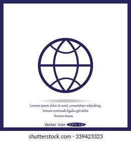 Globe earth vector icon