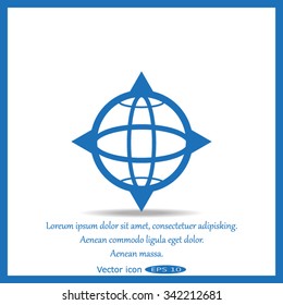 Globe earth vector icon