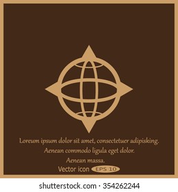 Globe earth vector icon