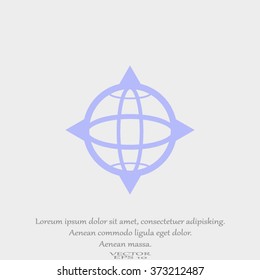 Globe earth vector icon