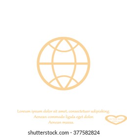 Globe earth vector icon