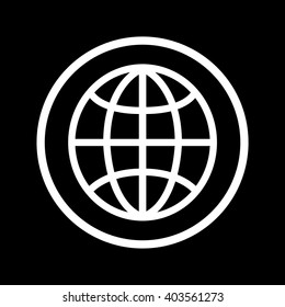 Globe earth vector icon