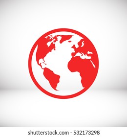 globe earth vector icon