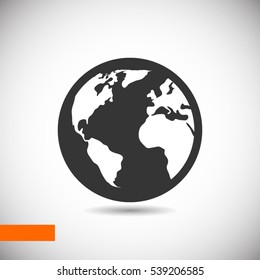 globe earth vector icon