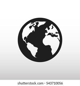 globe earth vector icon