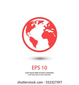 globe earth vector icon