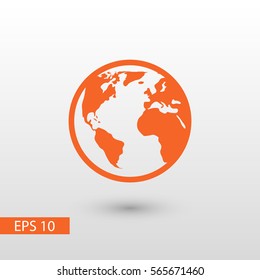 globe earth vector icon