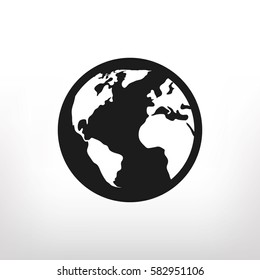 globe earth vector icon