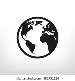 globe earth vector icon