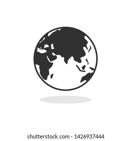 Globe earth vector icon. E...lanet globe web symbol