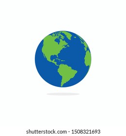Globe earth vector icon EPS 10