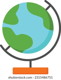 Globe Earth Vector Icon Flat Style