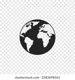 Globe earth vector icon. Illustration.