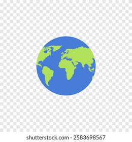 Globe earth vector icon. Illustration.