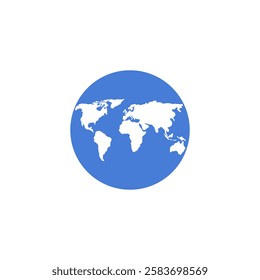 Globe earth vector icon. Illustration.