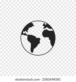 Globe earth vector icon. Illustration.