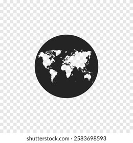 Globe earth vector icon. Illustration.