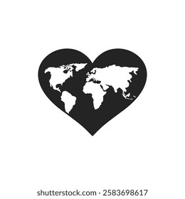 Globe earth vector icon. Illustration.