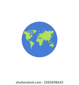 Globe earth vector icon. Illustration.