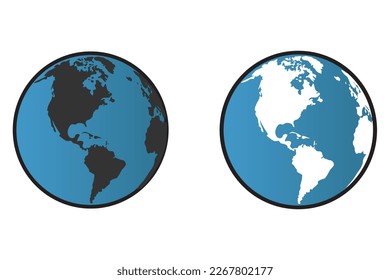 globe earth vector icon. World sphere map vector ilustration.