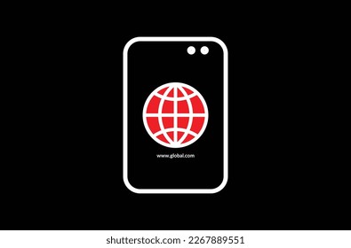Globe earth vector icon. www
