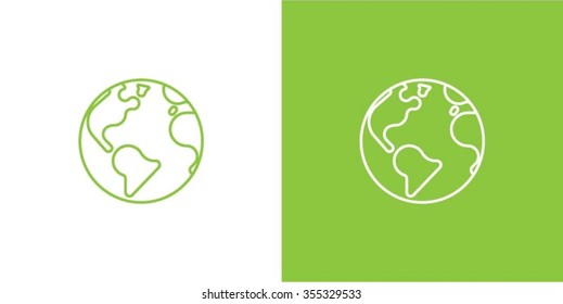Globe earth vector icons