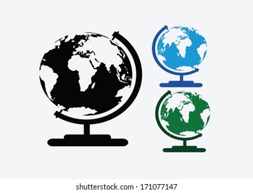 Globe earth vector icons  idea design