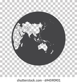 Globe earth vector icons isolated on white background 
