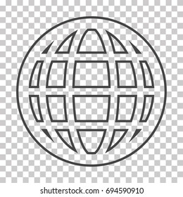 Globe earth vector icons isolated on white background 
