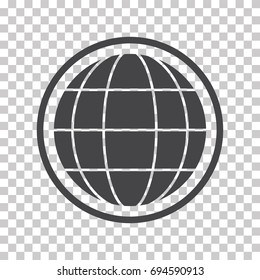 Globe earth vector icons isolated on white background 

