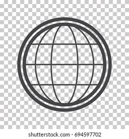Globe earth vector icons isolated on  transparent background

