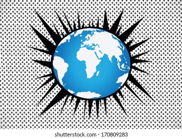 Globe earth vector icons themes idea design