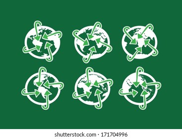 Globe earth vector icons themes idea design 