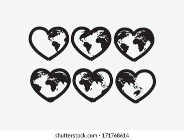Globe earth vector icons themes idea design 