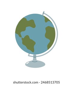 Globe earth. Vector illustration in flat style.