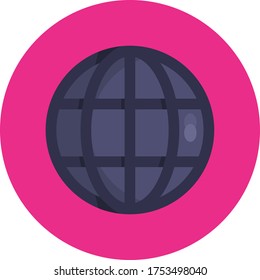 icono de ilustración de vector de globo terrestre