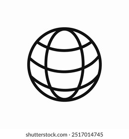 globe earth world icon sign vector