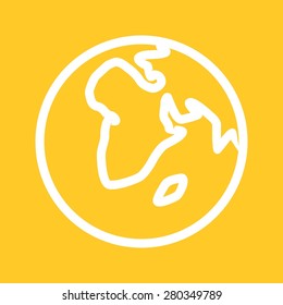 Globe, earth, world icon vector image. Can also be used for energy and technology. Suitable for web apps, mobile apps and print media.