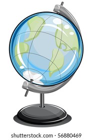 globe earthly ball - vector illustration