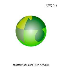 globe, eco puzzle