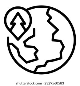 Globe eco travel icon outline vector. People nature. Ecotourism walk