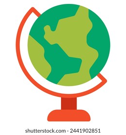Globe ecology object icon illustration