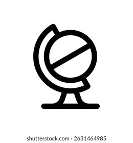 Globe. Editable stroke vector icon.