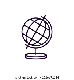 globe - education icon vector