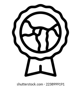 Globe-Symbol Symbol-Umriss-Vektorgrafik. Wasseröko. Kraftwerk